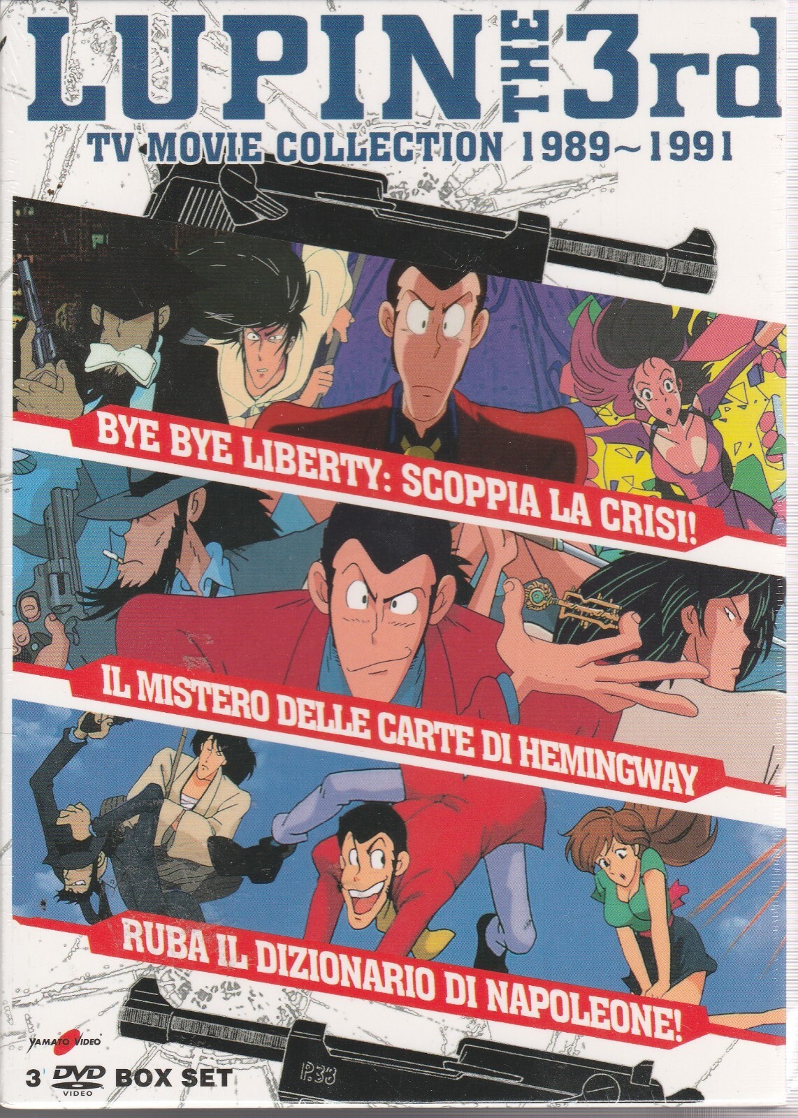 3 Dvd LUPIN III THE 3rd THIRD TV MOVIE COLLECTION 1998 - 2000 Box Set Cofanetto