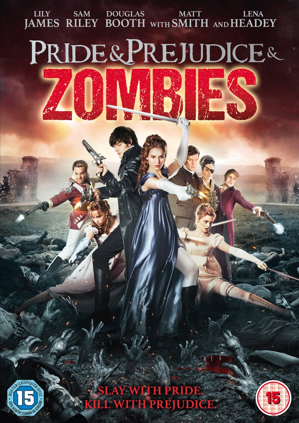 Pride & Prejudice & Zombies (DVD) Lily James Sam Riley Lena Headey Matt Smith