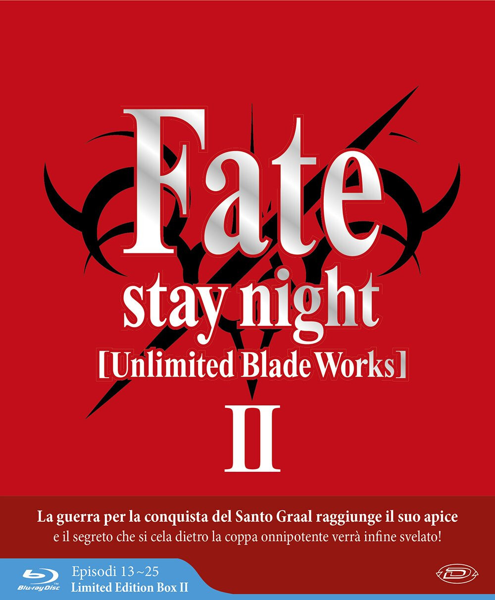 Blu-ray *** FATE/STAY NIGHT - UNLIMITED BLADE WORKS 2 LIMITED *** Fuori Catalogo