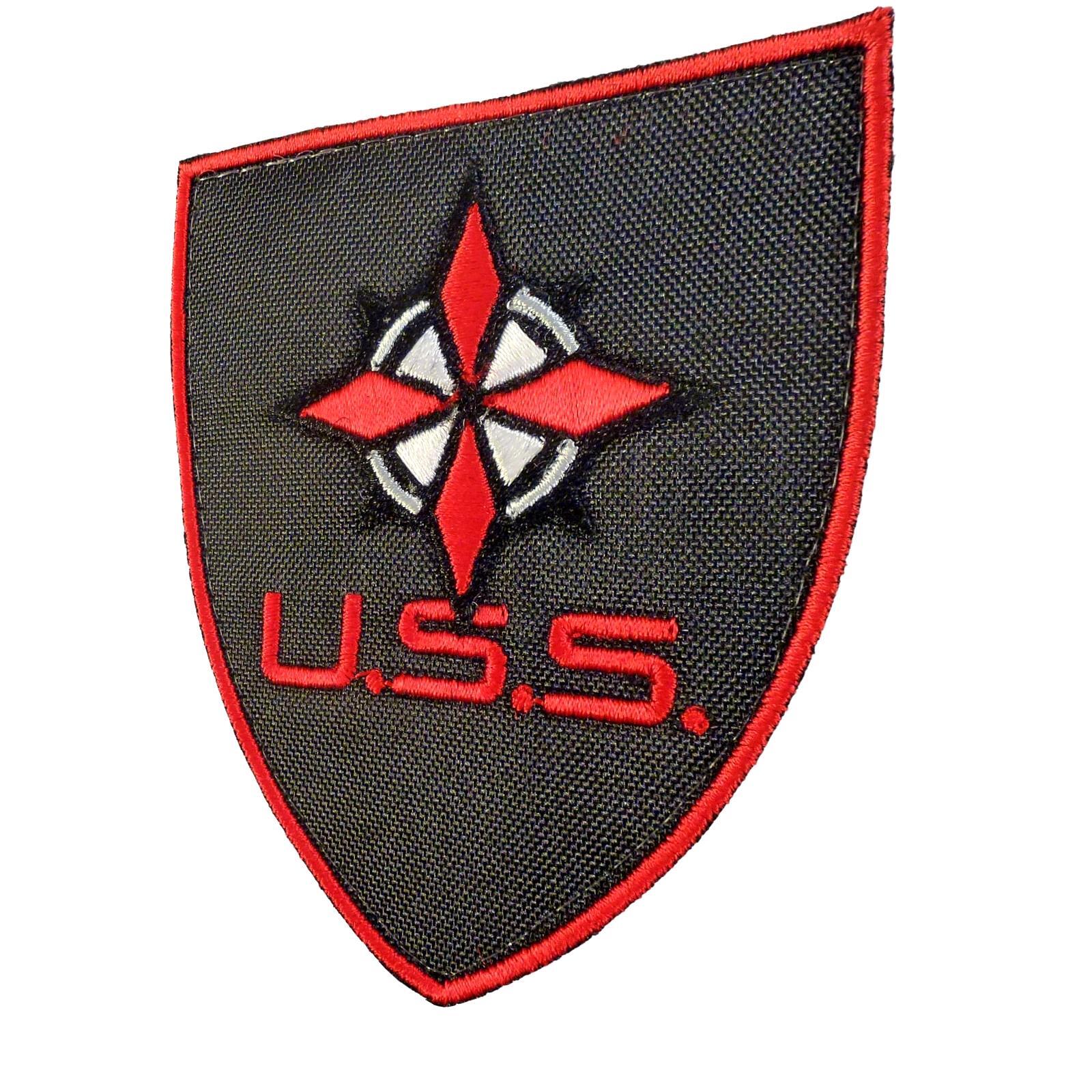 resident evil umbrella security USS logo cosplay op ricamata toppa hook patch