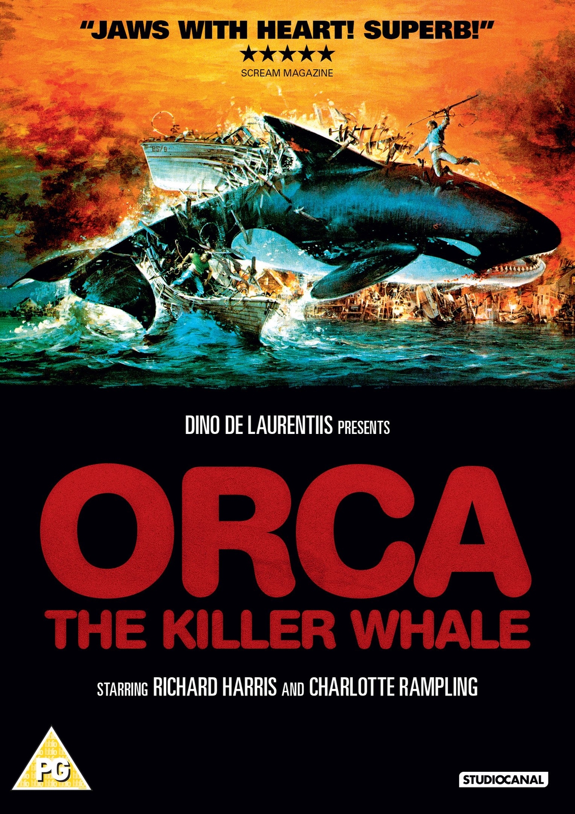 Orca - The Killer Whale (DVD) Richard Harris Charlotte Rampling Bo Derek
