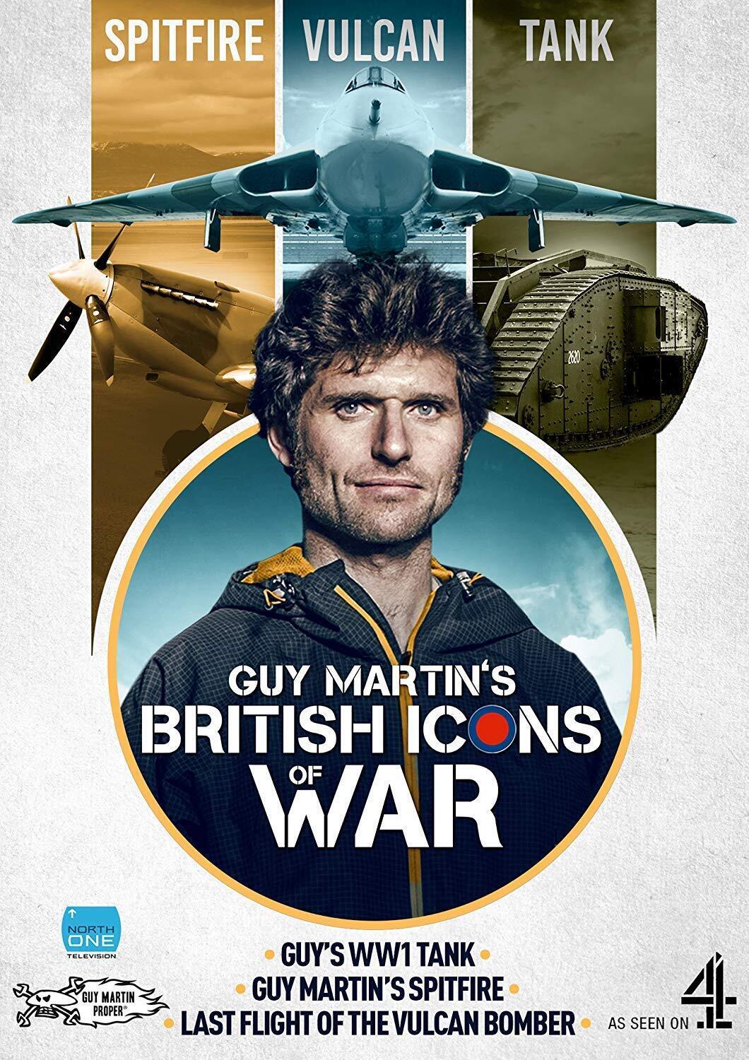 Guy Martin's British Icons of War (Spitfire, Vulcan Bomber & WW1 Tank) (DVD)