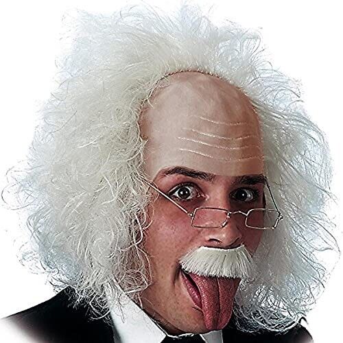 Parrucca Einstein C/Calotta In Lattice Occhiali E Baffi In Busta Carnival Toys