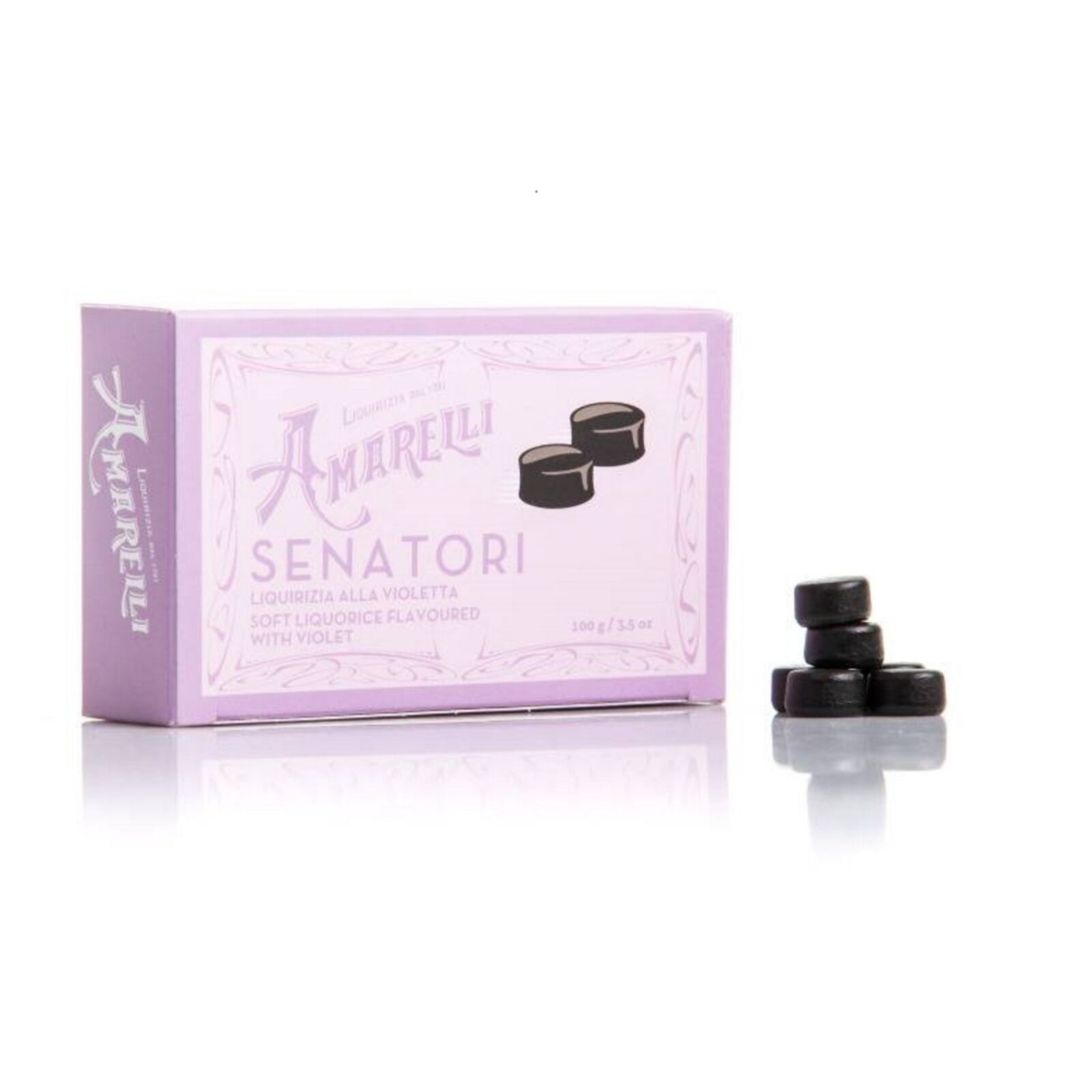 Amarelli - Senatori Liquirizia Gommosa alla Violetta - Astuccio Lilla da g 100