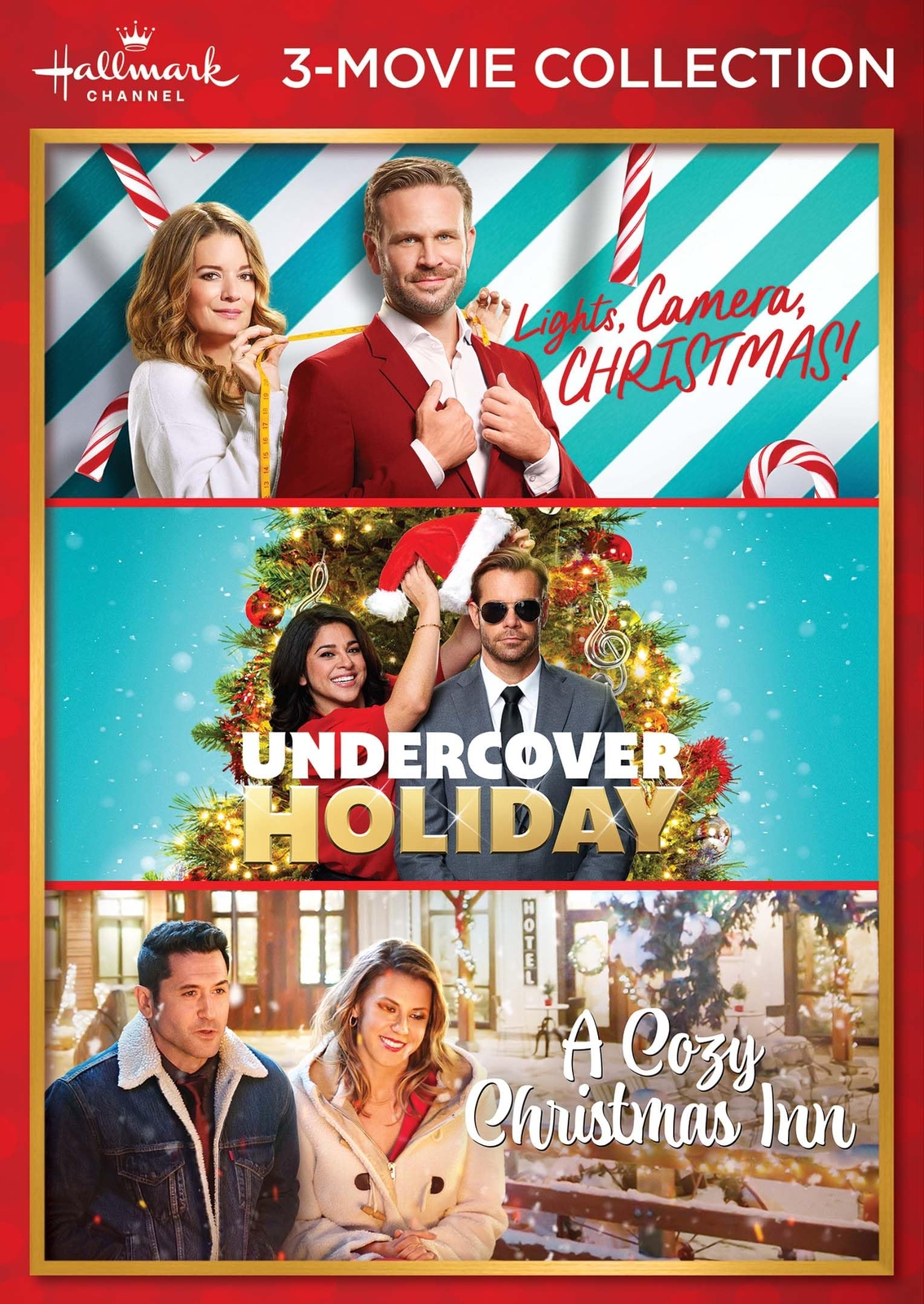 Hallmark 3-Movie Collection Lights, Camera, Christmas! / Undercover Holida (DVD)