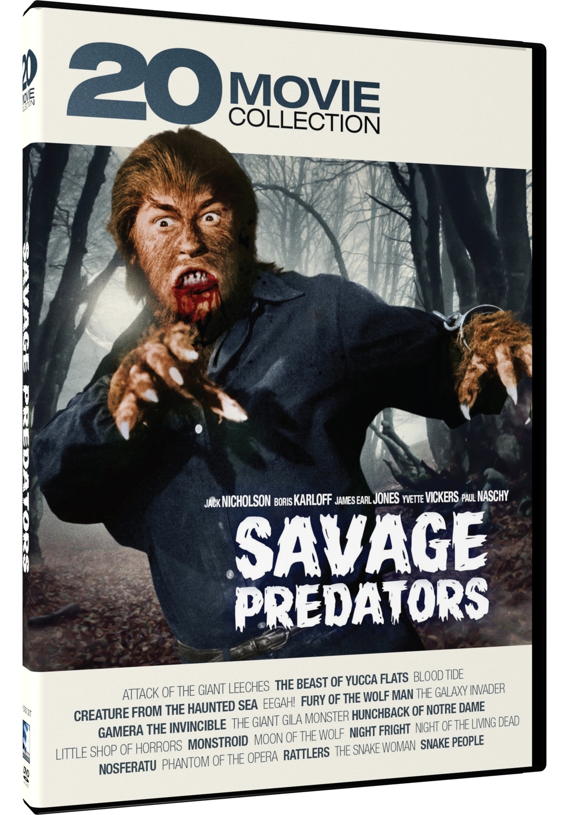 Savage Predators - 20 Movie Collection (DVD) Jack Nicholson Boris Karloff