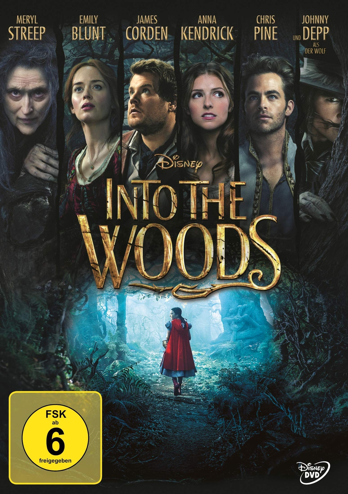 Into the Woods (DVD) Kendrick Anna Depp Johnny Pine Chris Blunt Emily Streep