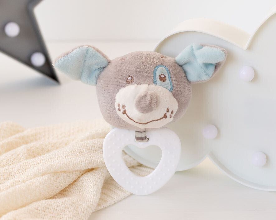 Massaggiagengive Neonato 0 Mesi+ Cagnolino Azzurro con Peluche 3373 Kio Kids