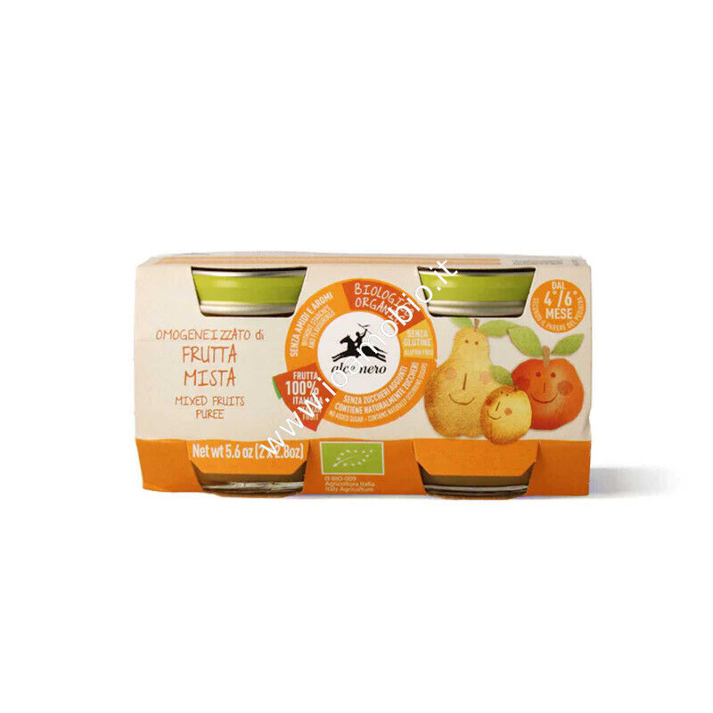 Omogeneizzato Frutta Mista Bio Alce Nero 2x80g - Baby Food Biologico