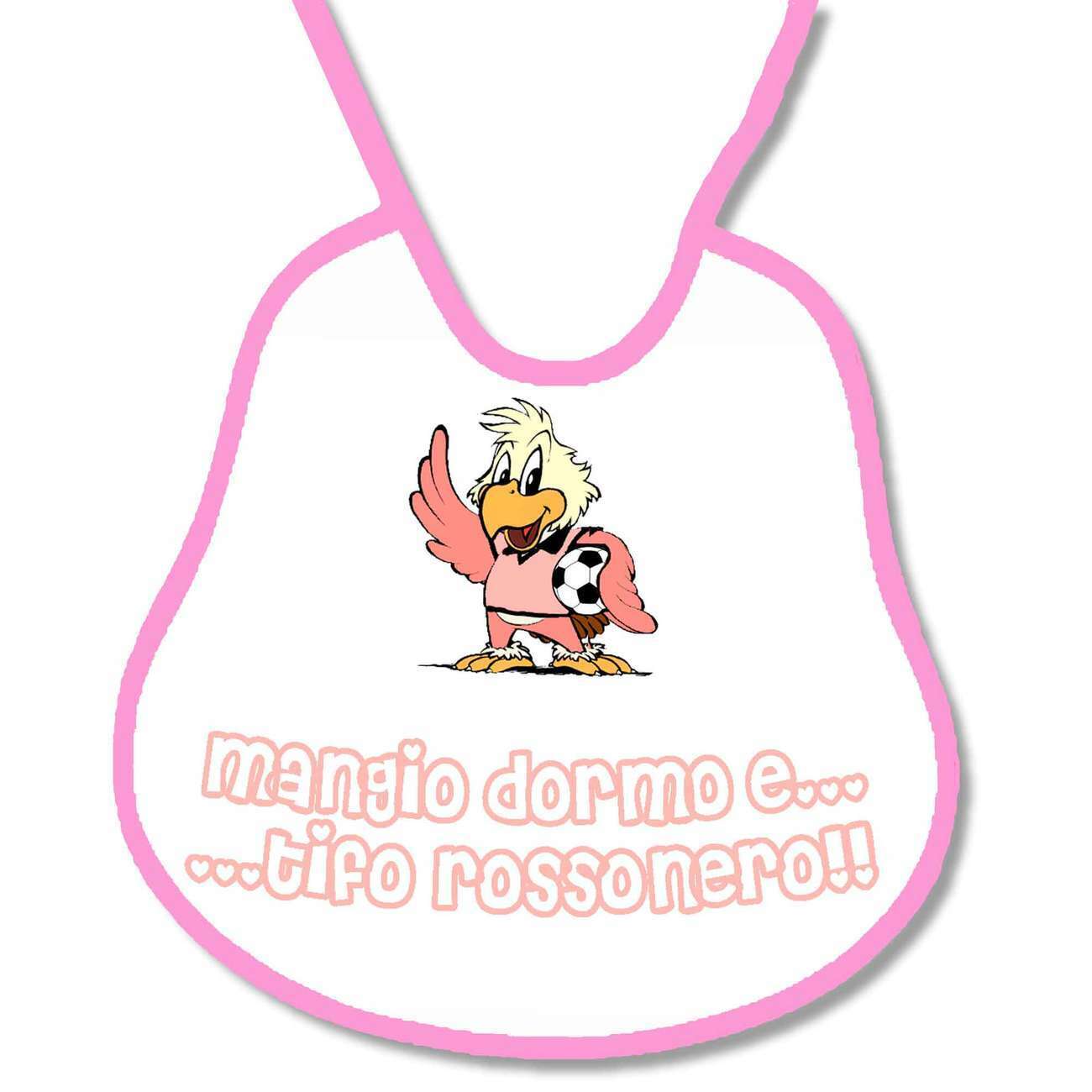 Bavetta Bavaglino personalizzabile Tifoso Palermo mangio bevo e tifo rosanero