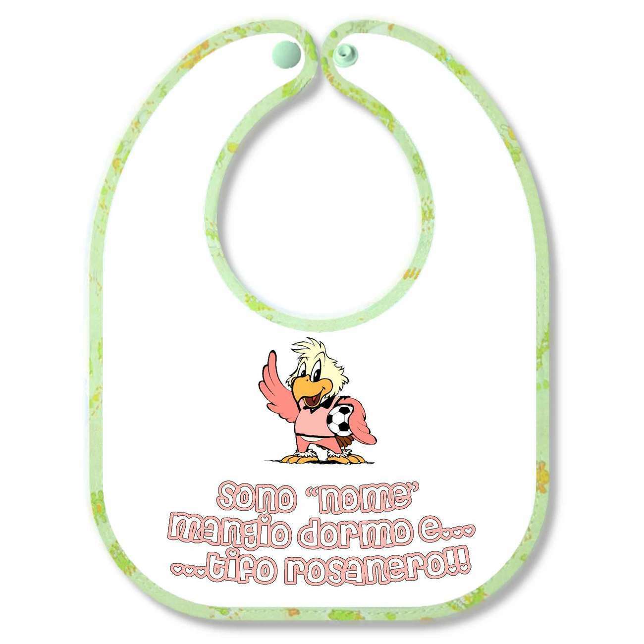 Bavetta Bavaglino personalizzabile Tifoso Palermo Sono... Tifo RosaNero