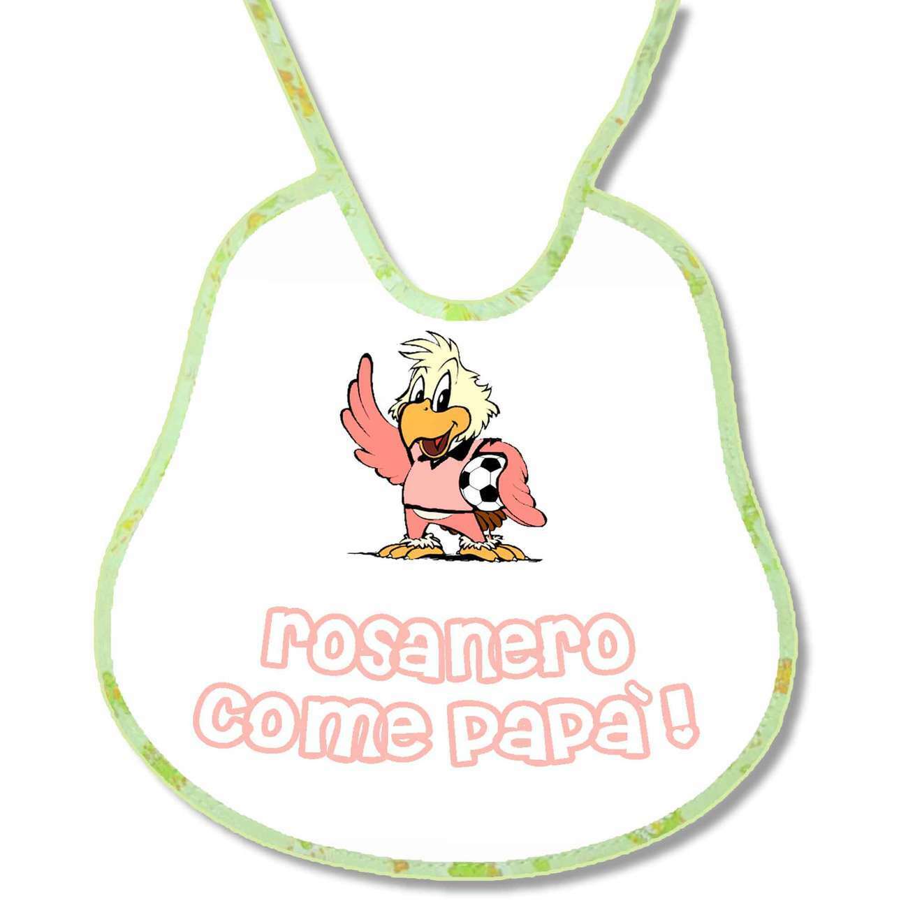 Bavetta Bavaglino personalizzabile Tifoso Palermo rosanero come papa'