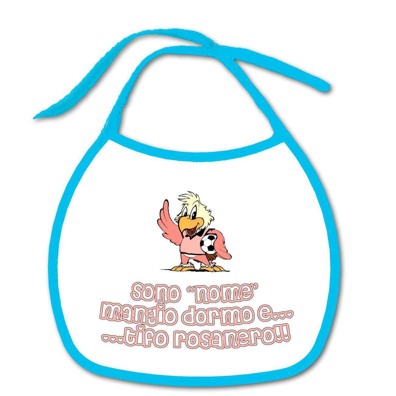 Bavetta Bavaglino personalizzabile Tifoso Palermo Sono... Tifo RosaNero