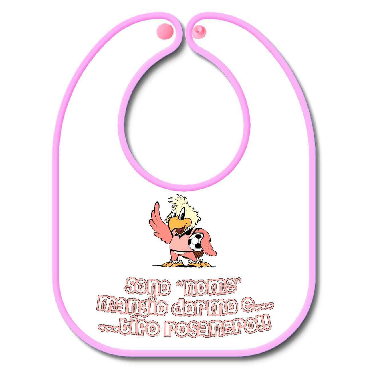 Bavetta Bavaglino personalizzabile Tifoso Palermo Sono... Tifo RosaNero