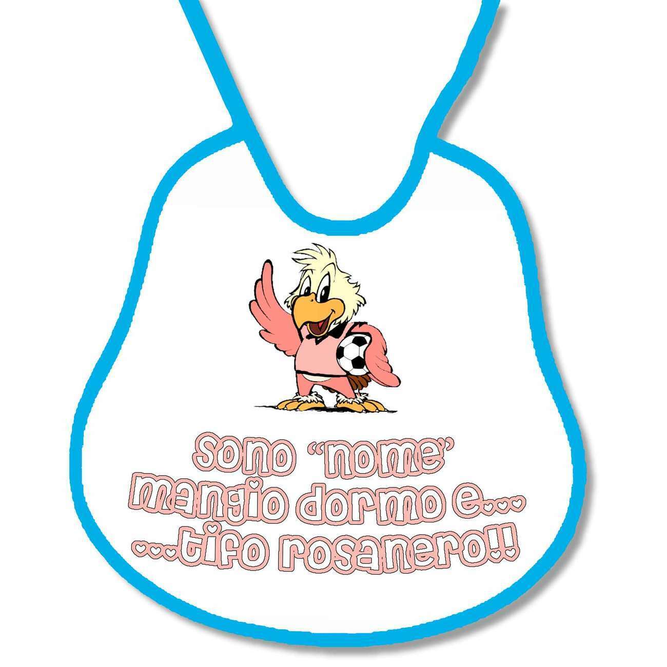 Bavetta Bavaglino personalizzabile Tifoso Palermo Sono... Tifo RosaNero