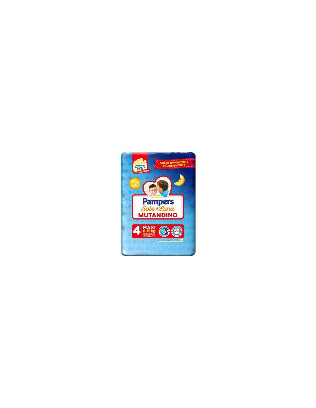 Pampers Sole Luna Mutandino Tg.4 Maxi 8-15kg 15pz