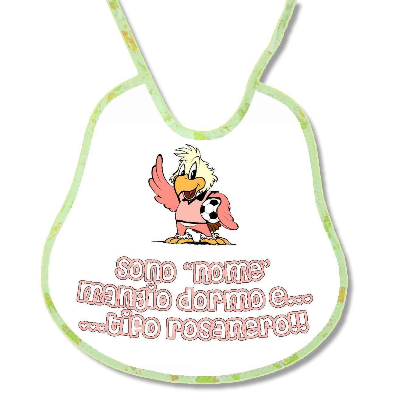 Bavetta Bavaglino personalizzabile Tifoso Palermo Sono... Tifo RosaNero