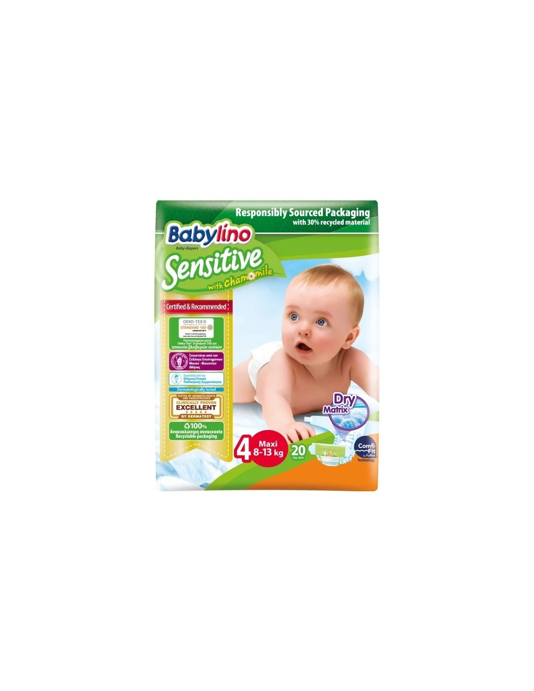 Babylino Sensitive Tg.4 Maxi 8-13kg 20pz