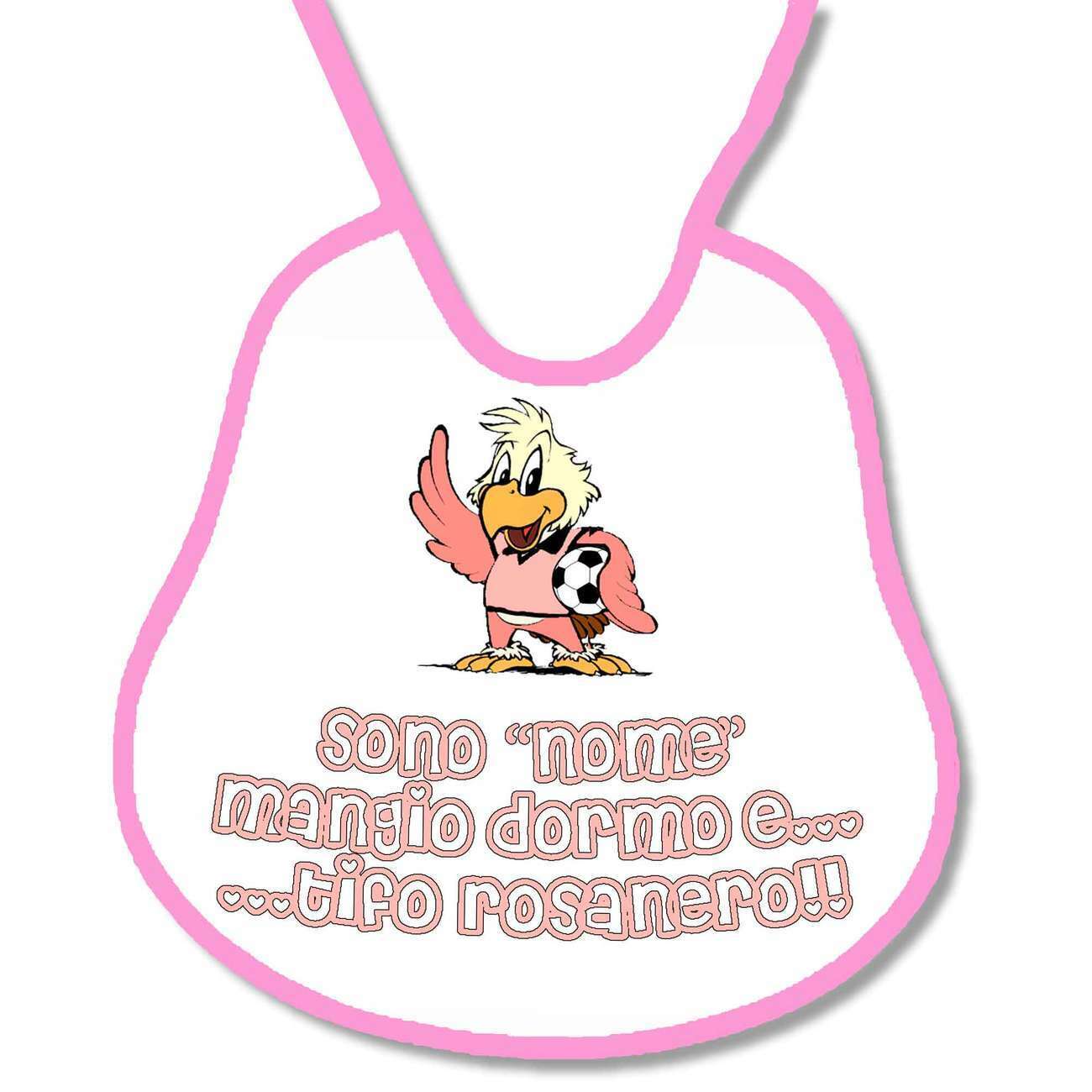 Bavetta Bavaglino personalizzabile Tifoso Palermo Sono... Tifo RosaNero