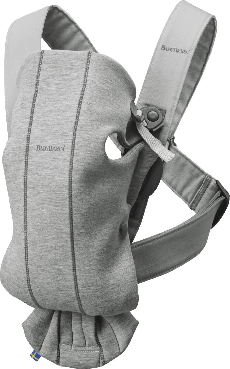 Babybjorn Mini - Marsupio Neonato Zaino Porta Bebè 0+M fino a 12M Grigio Chiaro