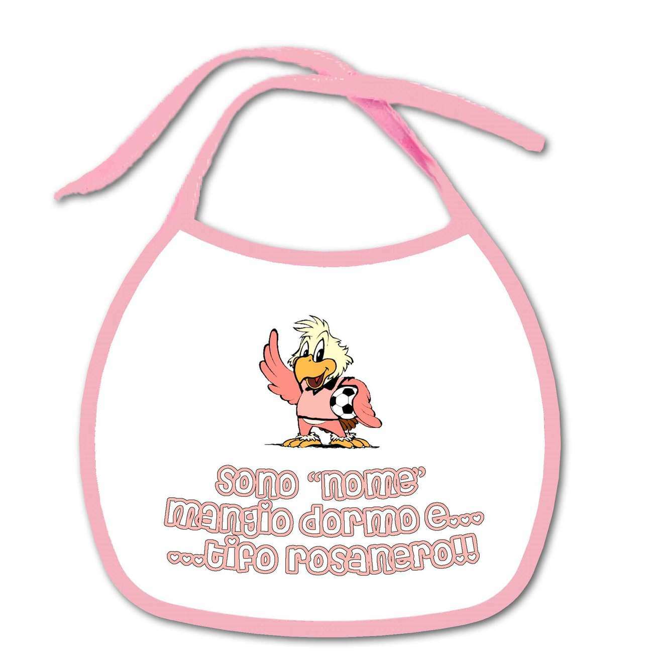 Bavetta Bavaglino personalizzabile Tifoso Palermo Sono... Tifo RosaNero