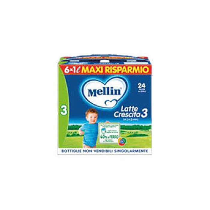 Latte Mellin 3 liquido Crescita 6 Confezioni da 1 Litro