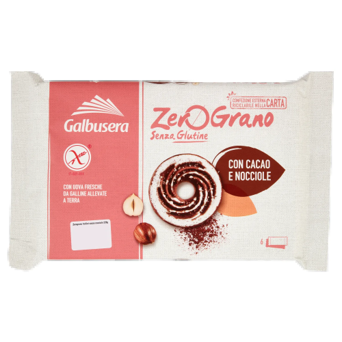 Galbusera Zero Grano Con Cacao E Nocciole 6x36,7gr