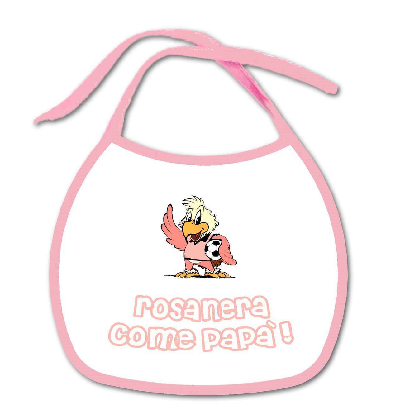 Bavetta Bavaglino personalizzabile Tifoso Palermo rosanero come papa'