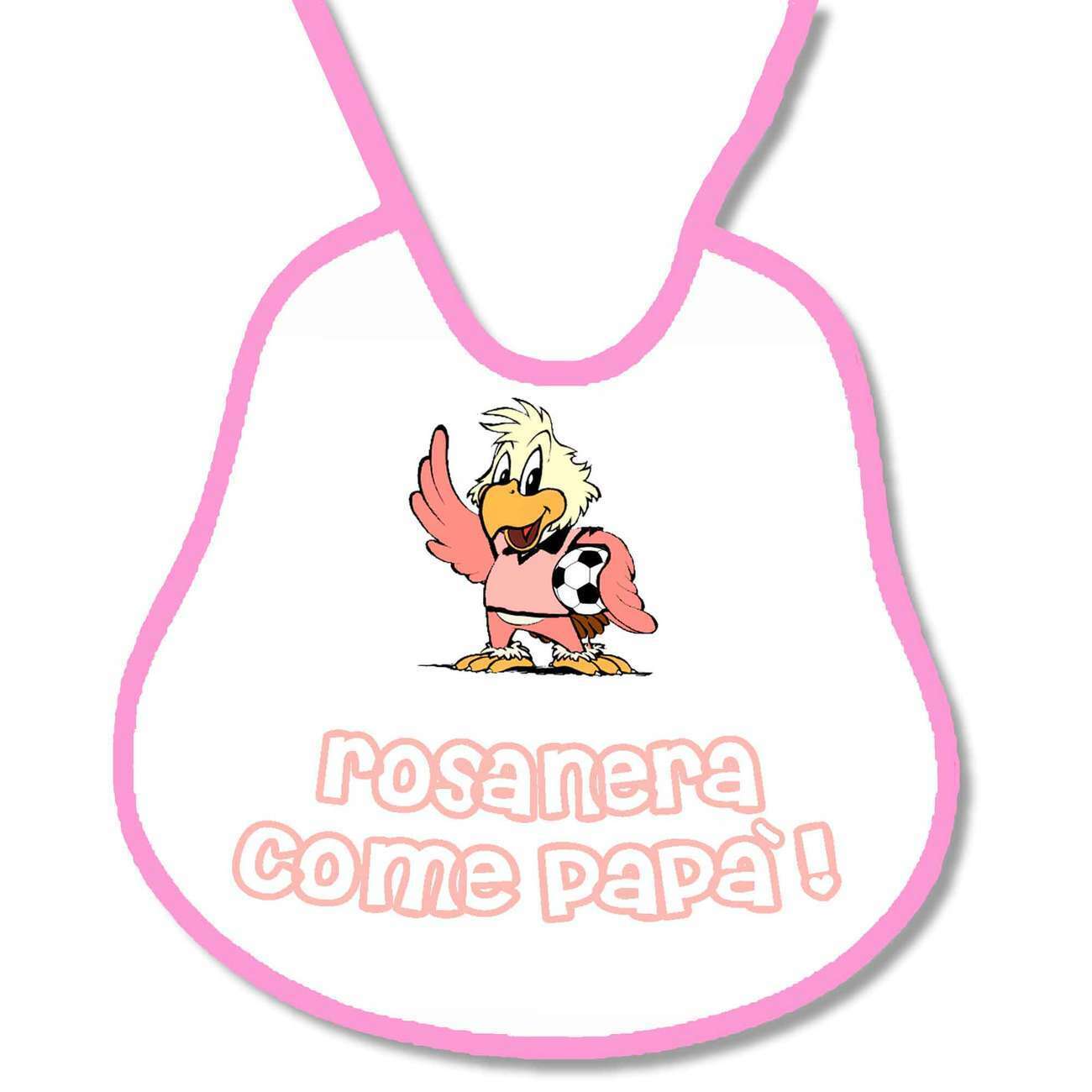 Bavetta Bavaglino personalizzabile Tifoso Palermo rosanero come papa'