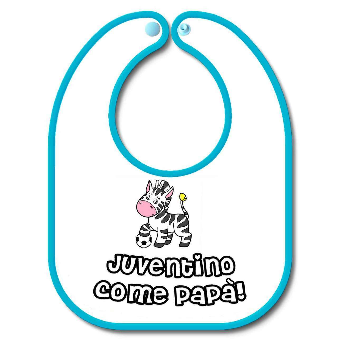 Bavetta Bavaglino  personalizzabile Calcio Tifoso juventino come papa'