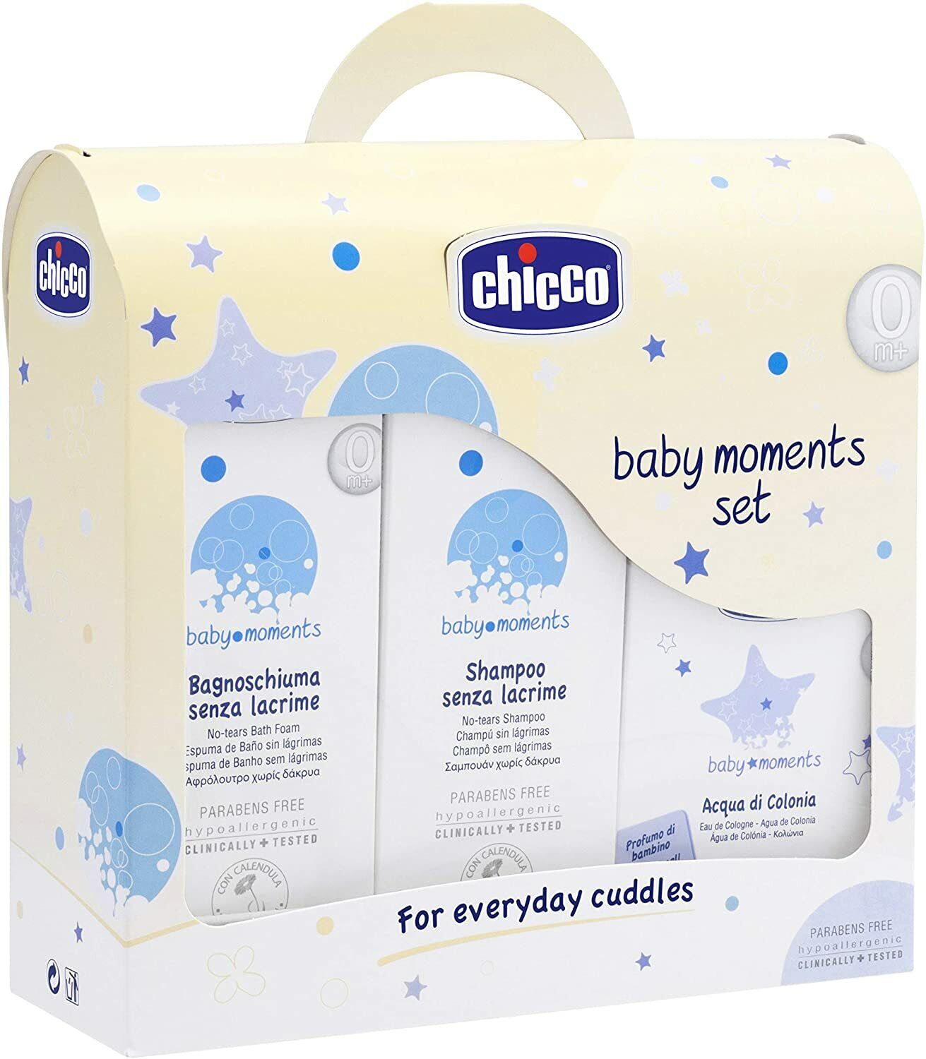 Chicco Baby Moments Set Bagno Bagnoschiuma - Shampoo - Acqua di Colonia