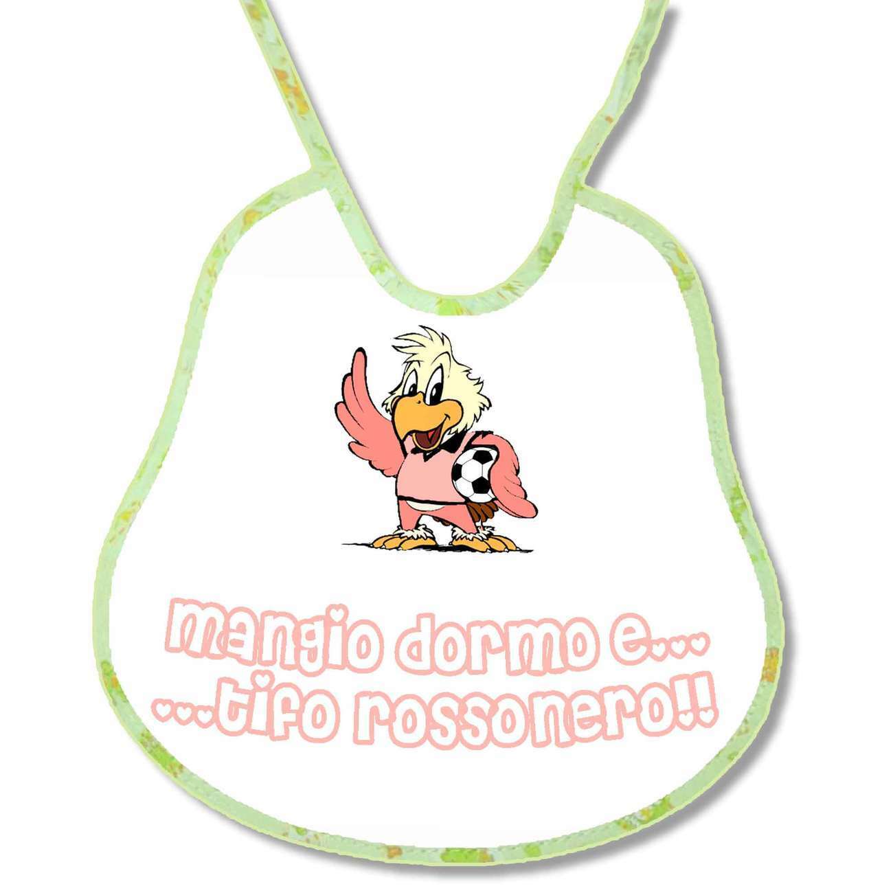 Bavetta Bavaglino personalizzabile Tifoso Palermo mangio bevo e tifo rosanero