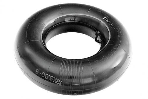 Camera d'aria con valvola ad angolo per ruota misure 18x6.50-8 rasaerba