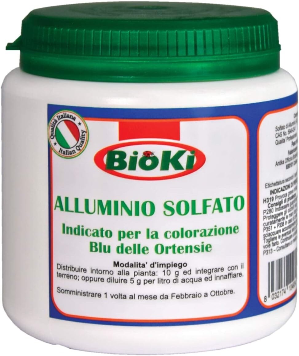 Bioki® Rinverdente per Ortensie e Azzurrante a Lungo Effetto, Barattolo da 500 g