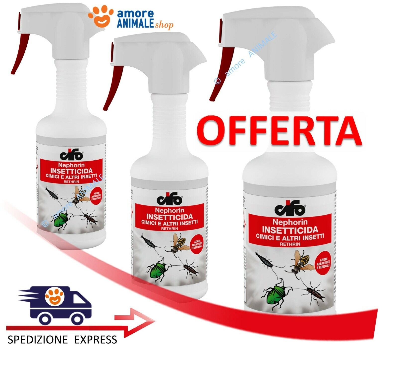 Cifo NEPHORIN 500 ML - Insetticida (B/R) per CIMICI e ALTRI INSETTI - RETHRIN