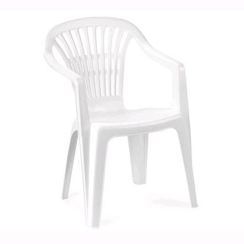 Sedia Da Giardino In Resina mod. Ischia con Braccioli Impilabile BIANCA