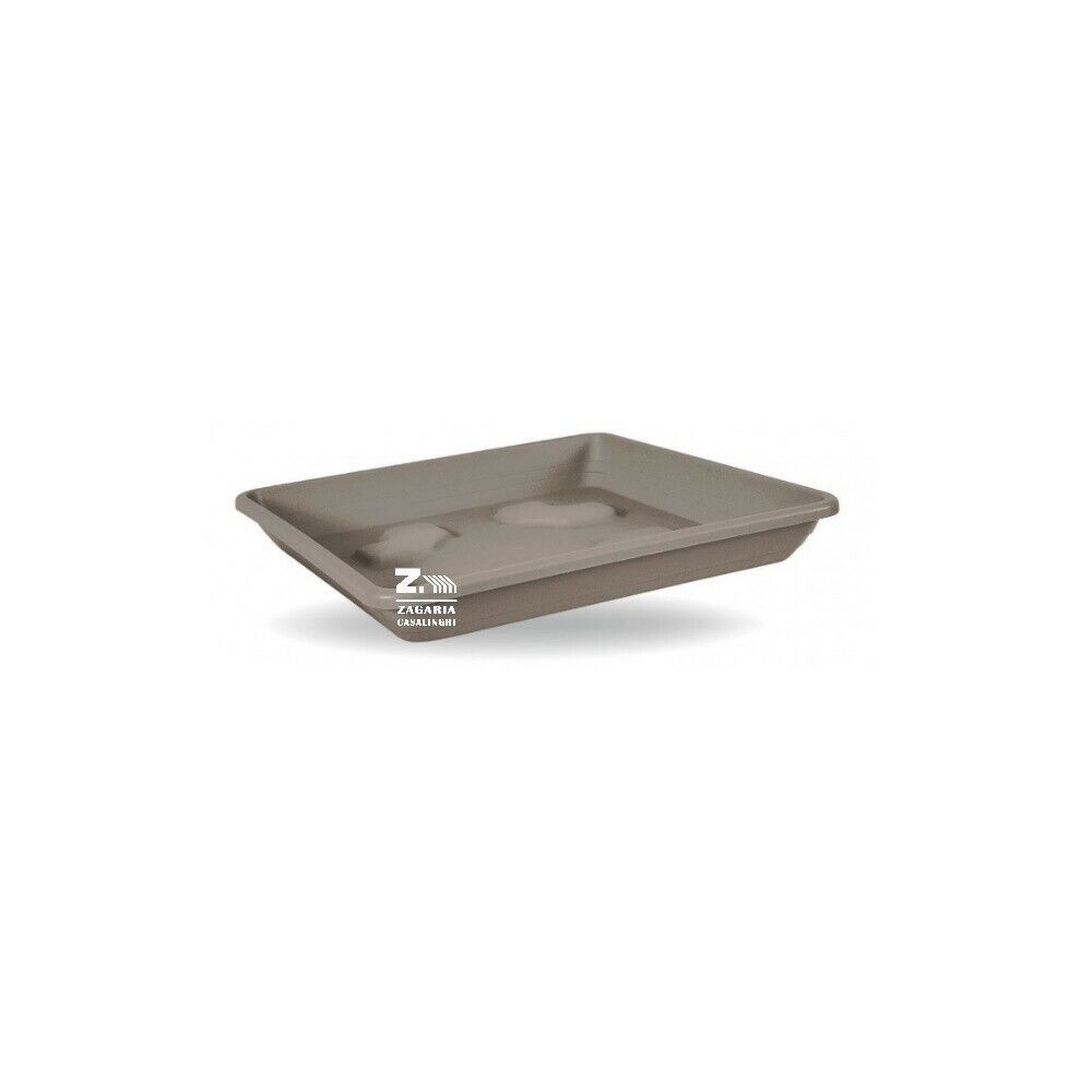 SOTTOVASO QUADRATO IN PLASTICA CM 25X25 COLOR AVANA PER VASO QUADRATO CM 27X27