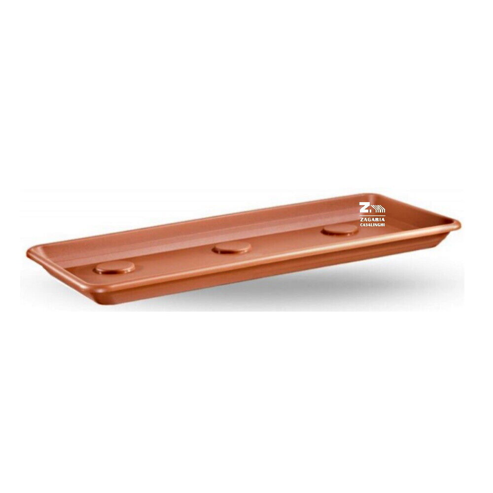 SOTTOFIORIERA SOTTOVASO ANTHEA TERRACOTTA CM 55 X 27 X 3 H PER FIORIERA CM 60