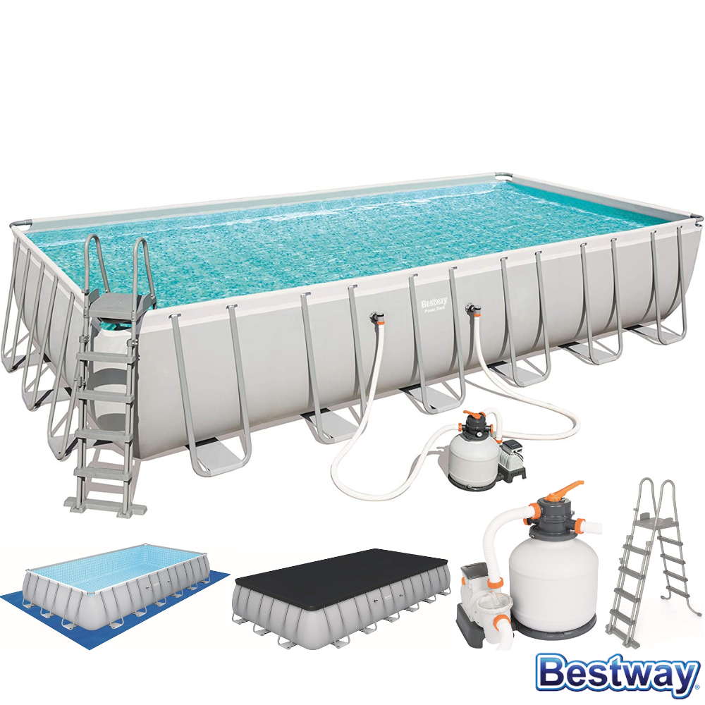 Bestway PISCINA FUORITERRA RETTANGOLARE cm 732x366x132 + ACCESSORI 56475