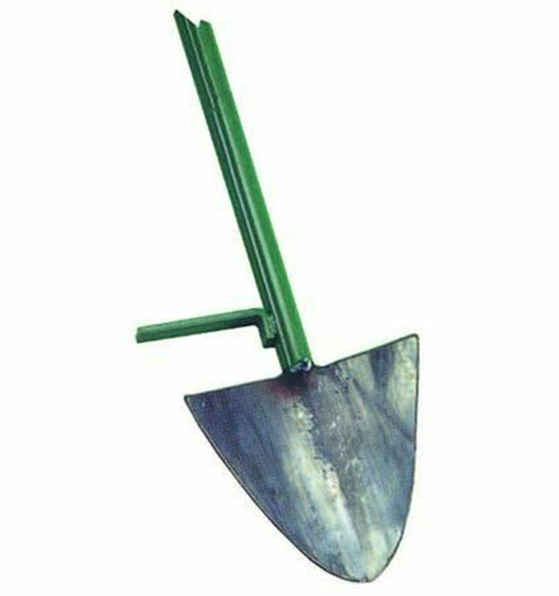 VANGA FORGIATA CON MANICO TUTTA IN  FERRO DESTRA cm.24x24/145h  FERR 23481