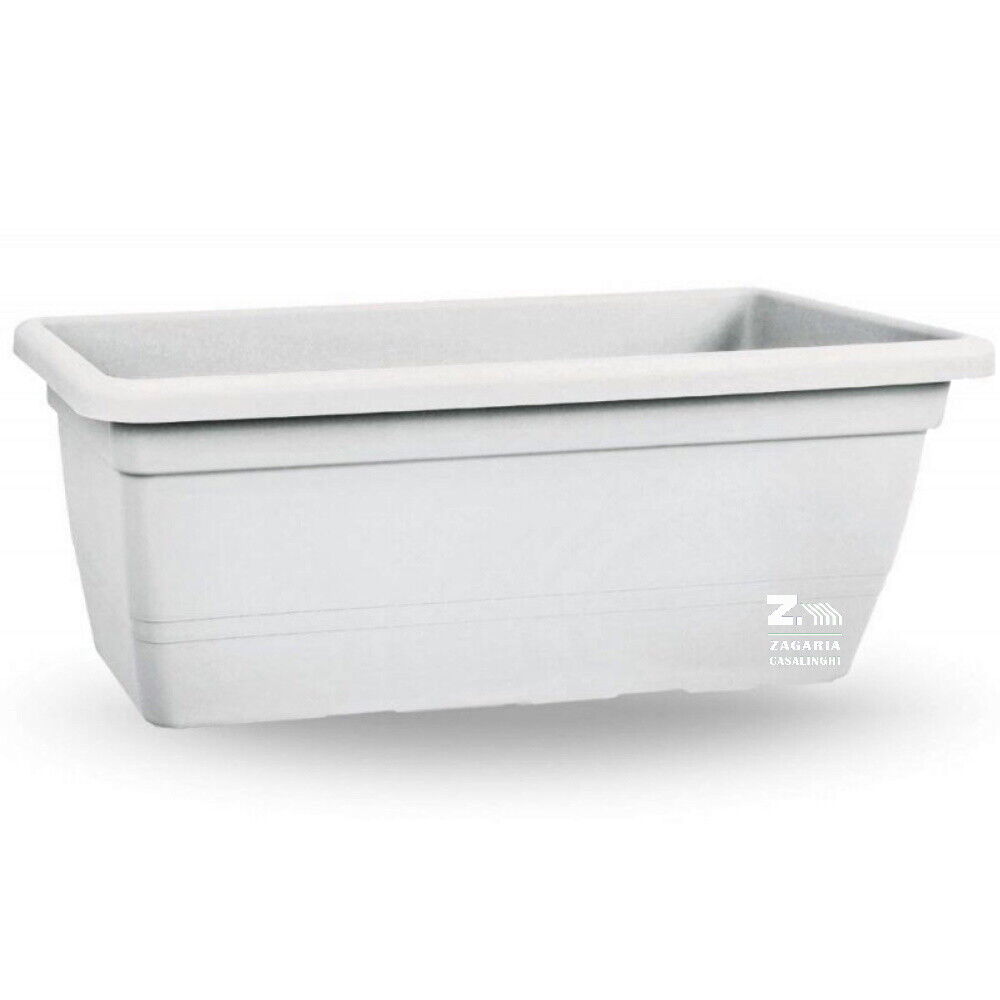 FIORIERA VASO ANTHEA RETTANGOLARE COLORE BIANCO CM 80X40X34 H PER ESTERNO