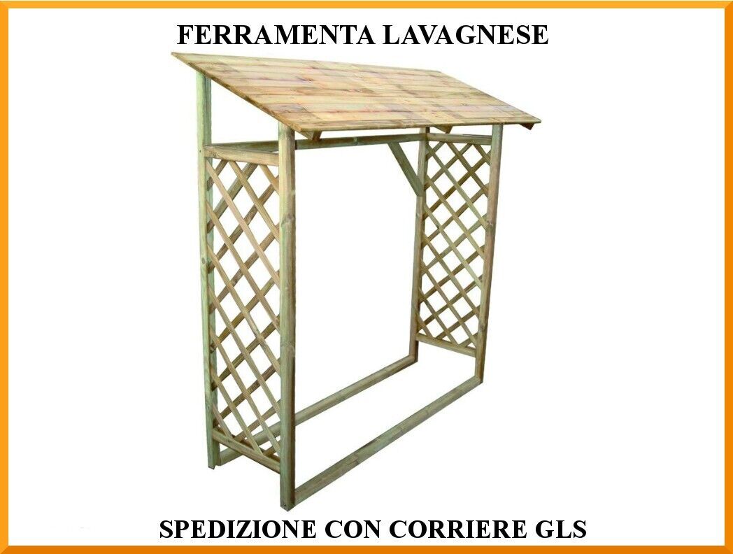 Legnaia in pino autoclavato per esterni cm 180 x 175 h x 70