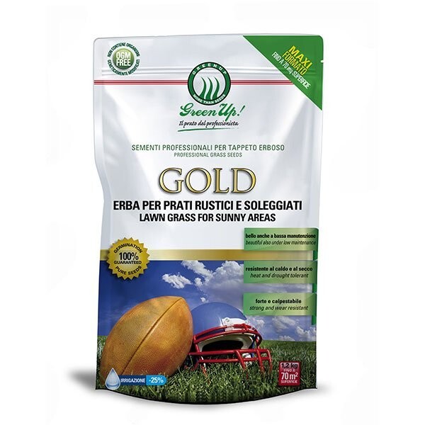 Herbatech Green up semente prato Gold per prati rustici e soleggiati kg 1,2