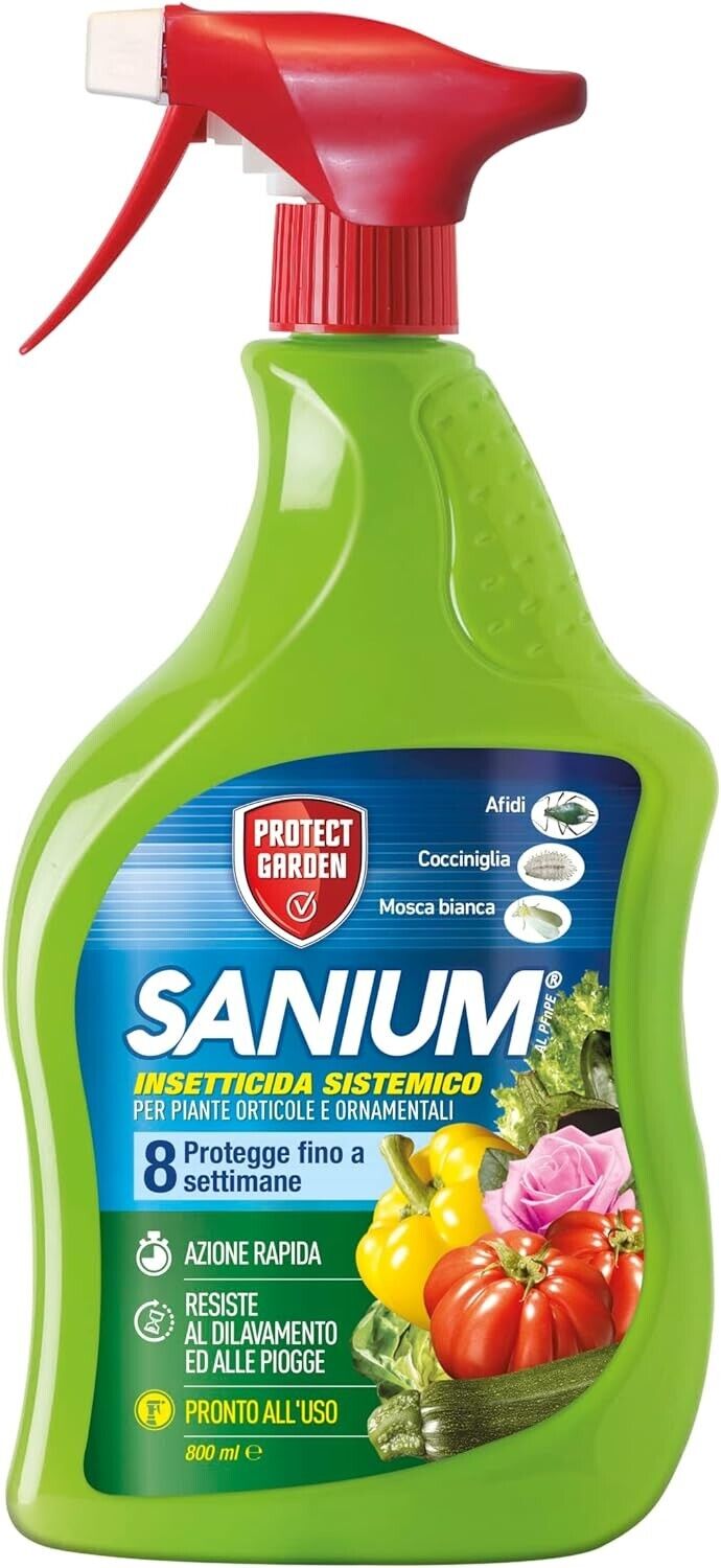 ProtectGarden Sanium 800ml PFnPE Piante Edibili Insetticida Sistemico Pronto Uso