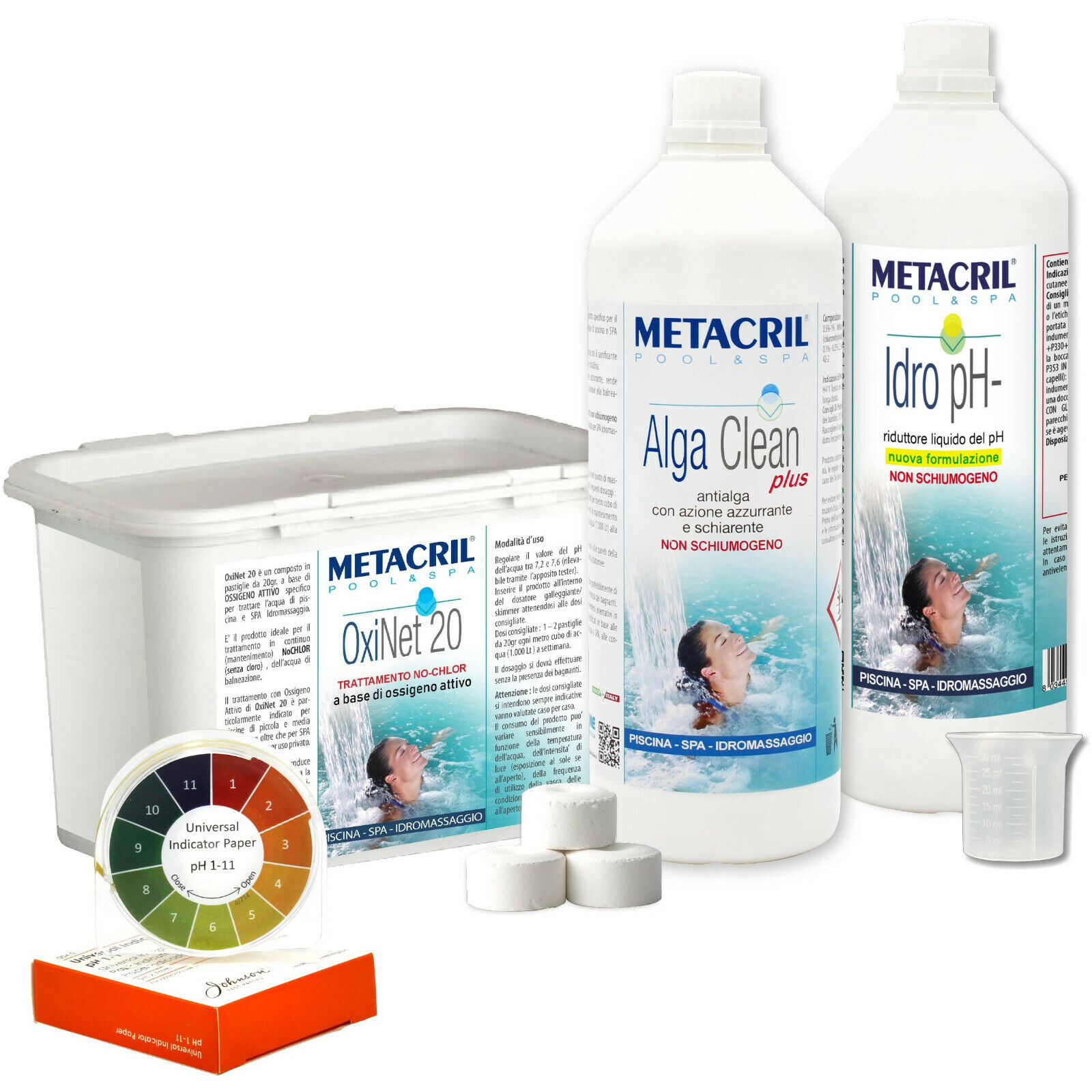 STARTER KIT OXI per PISCINE E SPA IDROMASSAGGIO - Kit a base di OSSIGENO