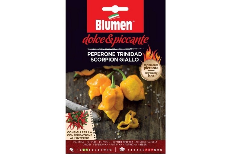 SEMI BLUMEN PEP. TRINIDAD SCORPION GIALLO