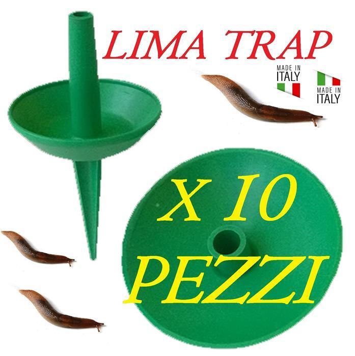 KIT 10 PZ DISPENSER LIMA TRAP ESCA LUMACHICIDA LUMACHE LIMACCE BIO