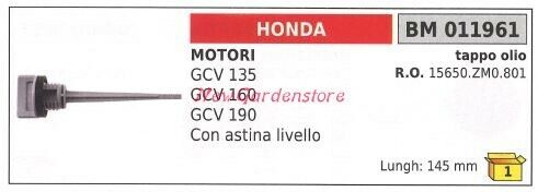 Tappo olio HONDA rasaerba tosaerba tagliaerba GCV 135 160 190 011961
