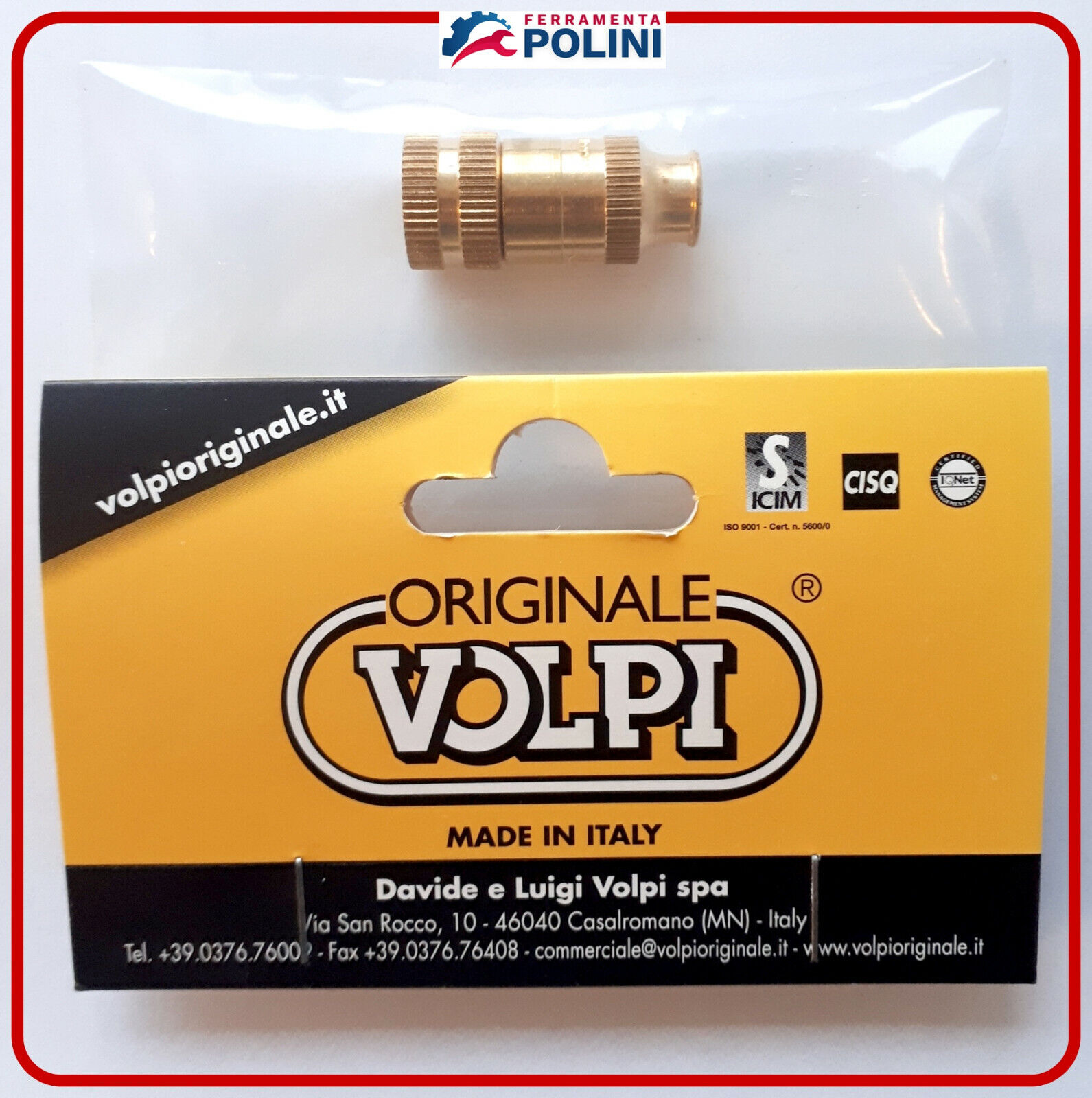 VOLPI ORIGINALE Polverizzatore regolabile “GET” con foro Ø 1.5
