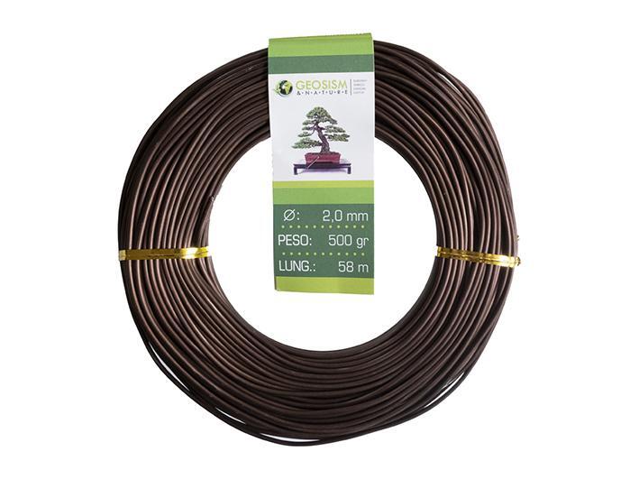 Filo di alluminio ramato (alluminio-ramato) Geotools 2,0 mm per bonsai, 500 gr,